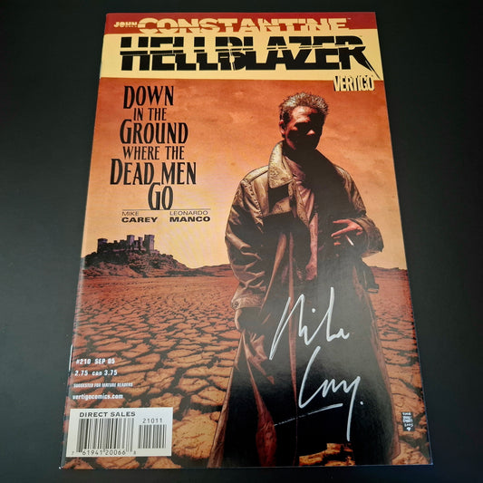 Hellblazer #210 + Signature de Mike Carey (COA)