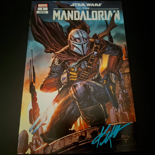 🔑 Star Wars : the Mandalorian #1 variant cover exclusive + Signature de Ken Lashley (COA)