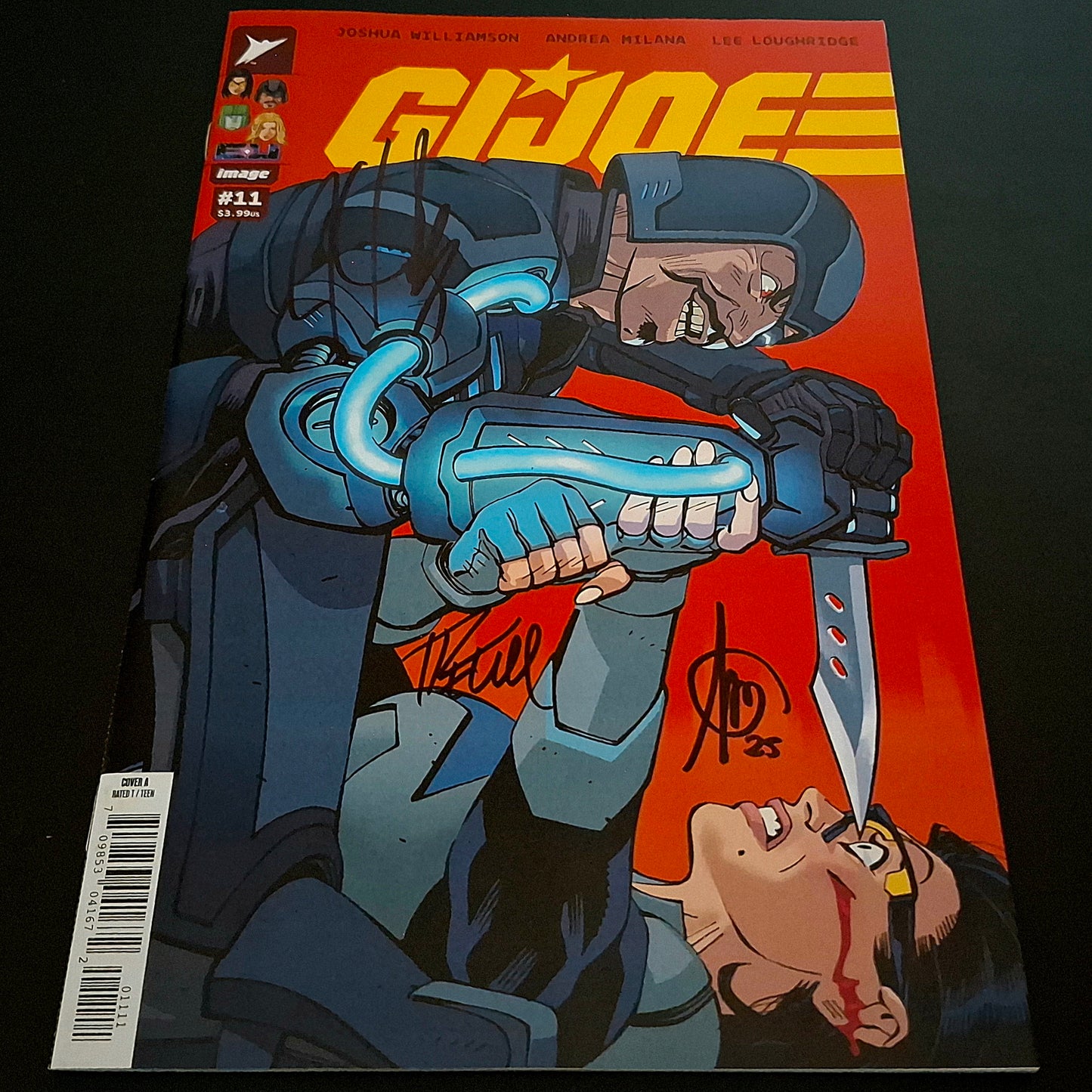 GI JOE #11 + Signature de Joshua Williamson, Andrea Milano et Tom Reilly (COA)