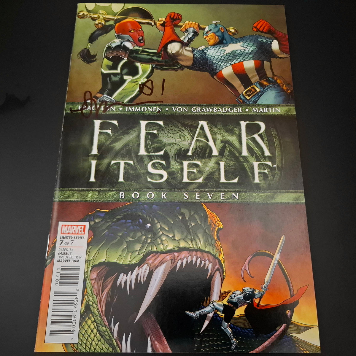 Fear Itself #7 + Signature de Matt Fraction (COA)