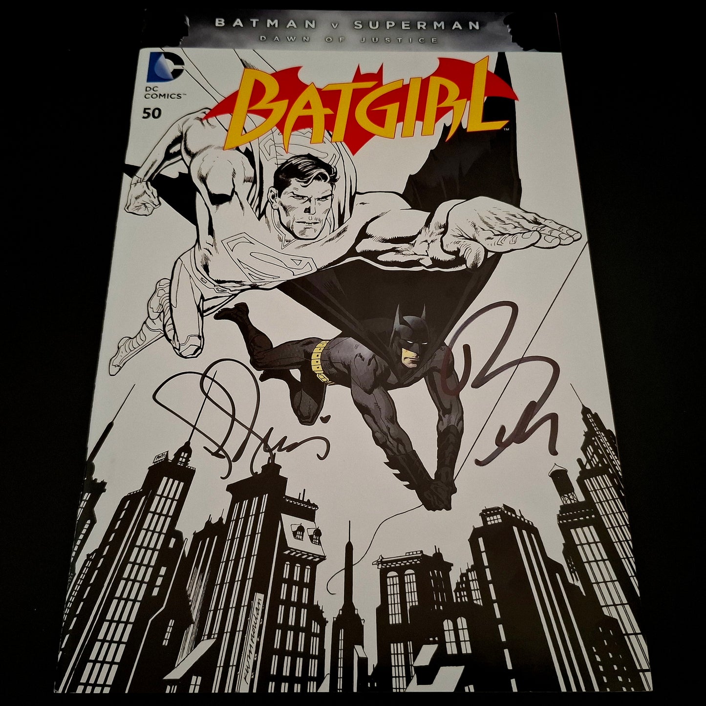 Batgirl #50 variant cover + Signature de Babs Tarr et Brenden Fletcher (COA)