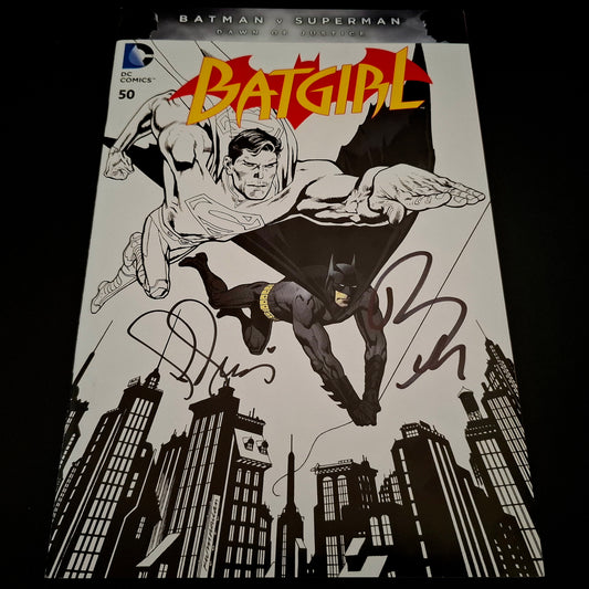 Batgirl #50 variant cover + Signature de Babs Tarr et Brenden Fletcher (COA)