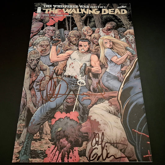 Walking Dead #161 variant cover + Signature de Charlie Adlard et Stefano Gaudiano (COA)