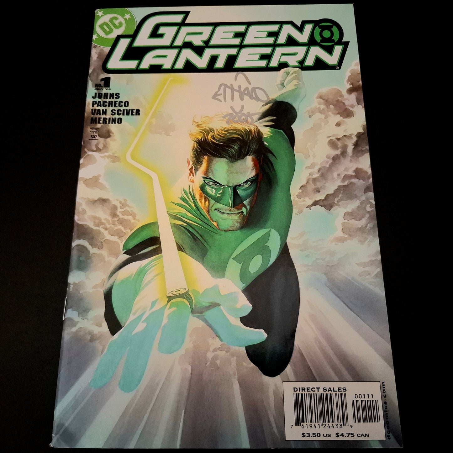 Green Lantern #1 variant cover + Signature de Ethan Van Sciver (COA)