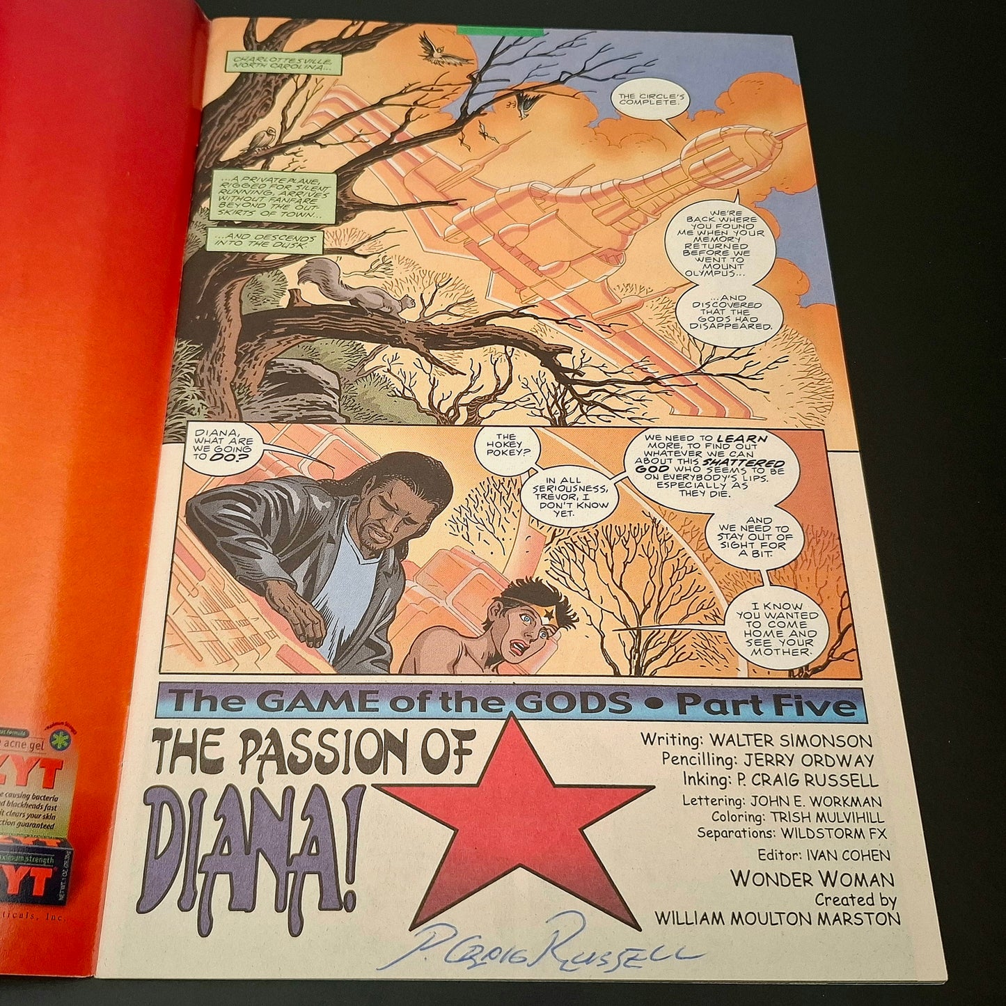 Wonder Woman #193 + Signature de Adam Hughes et P. Craig Russell (COA)