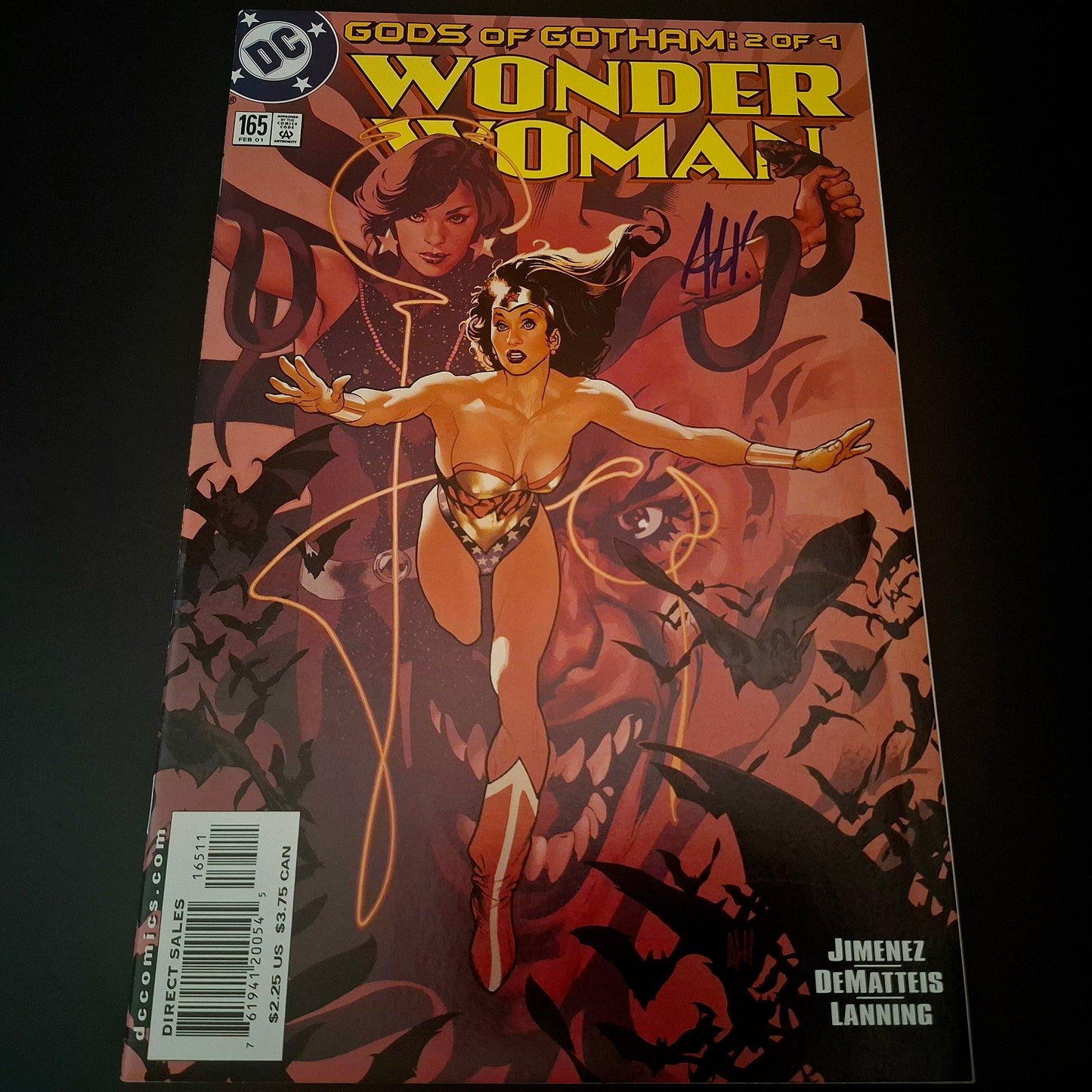 Wonder Woman #165 + Signature de Adam Hughes (COA)