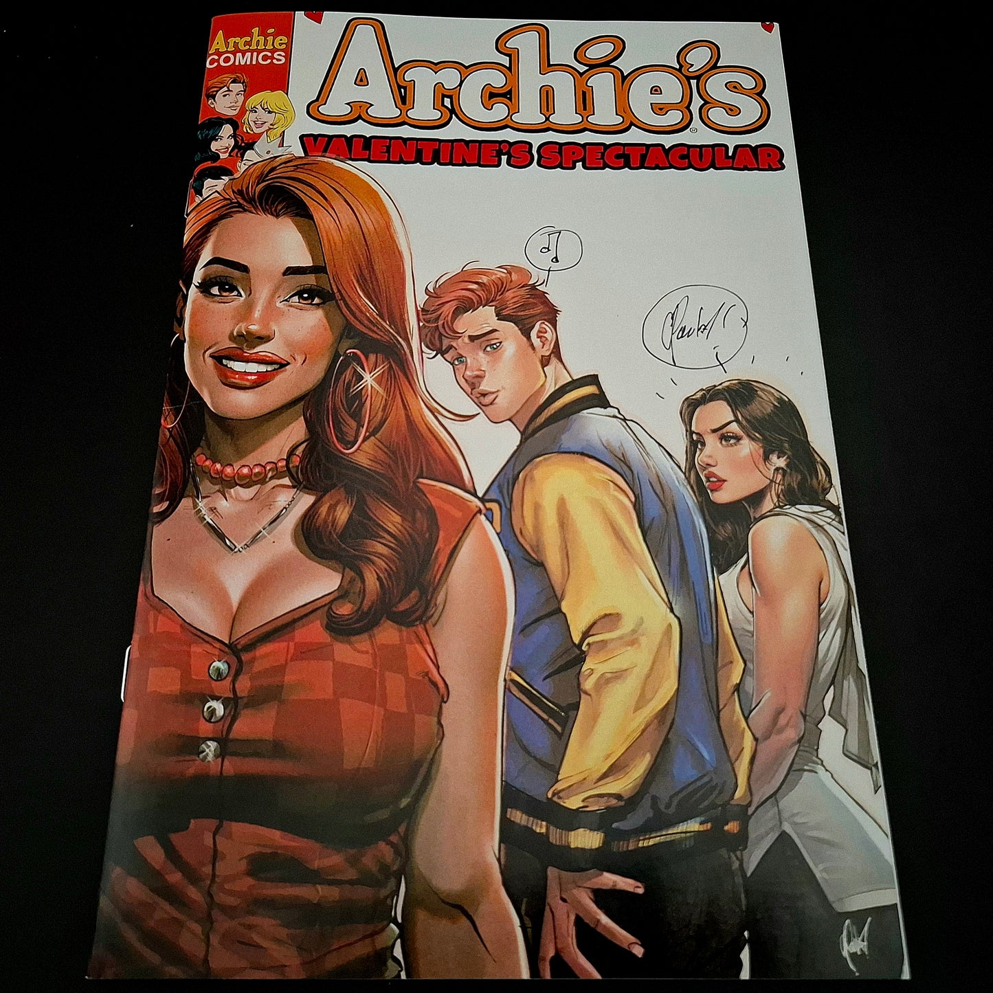 Archie's Valentine's Spectacular #1 variant cover exclusive + Signature de Cedric Poulat (COA)