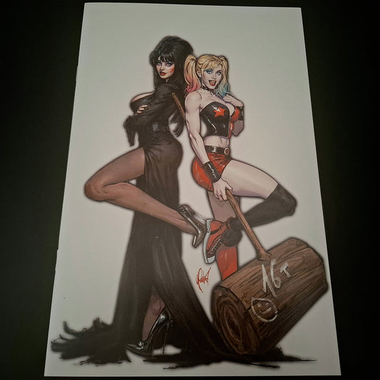 Harley Quinn x Elvira #1 variant virgin cover exclusive