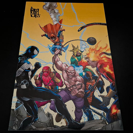 Marvel Super Heroes : Secret Wars Battleworld #2 variant virgin cover + Signature de Giuseppe Camuncoli (COA)