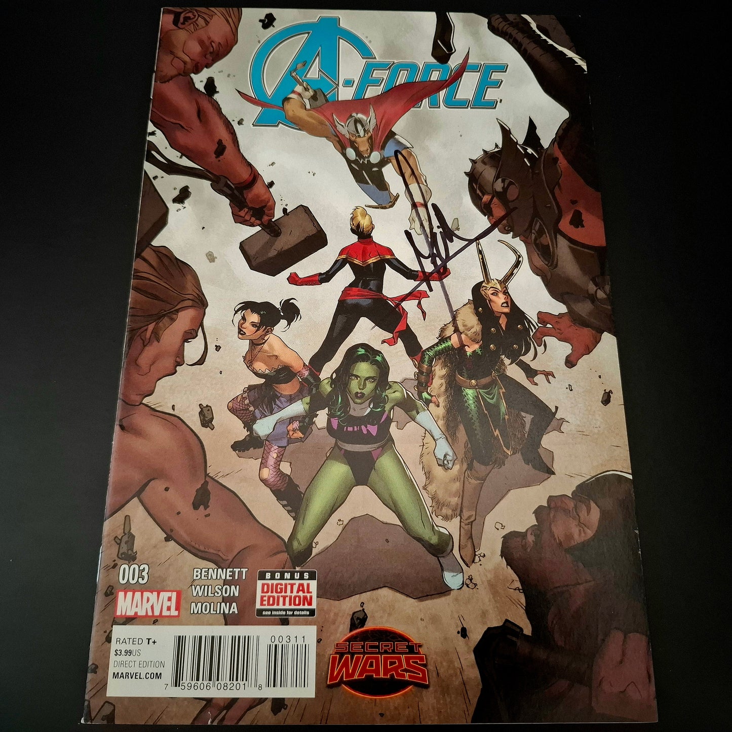 A-Force #3 + Signature de Jorge Molina (COA)