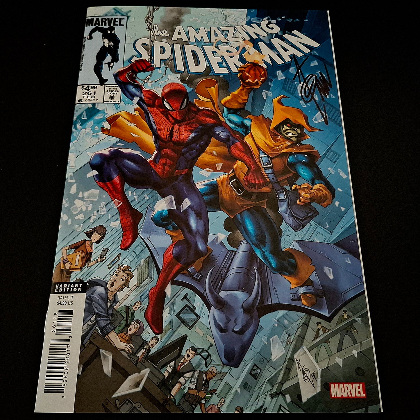 Amazing Spider-Man #261 (facsimilé) variant cover + Signature de Alan Quah (COA)