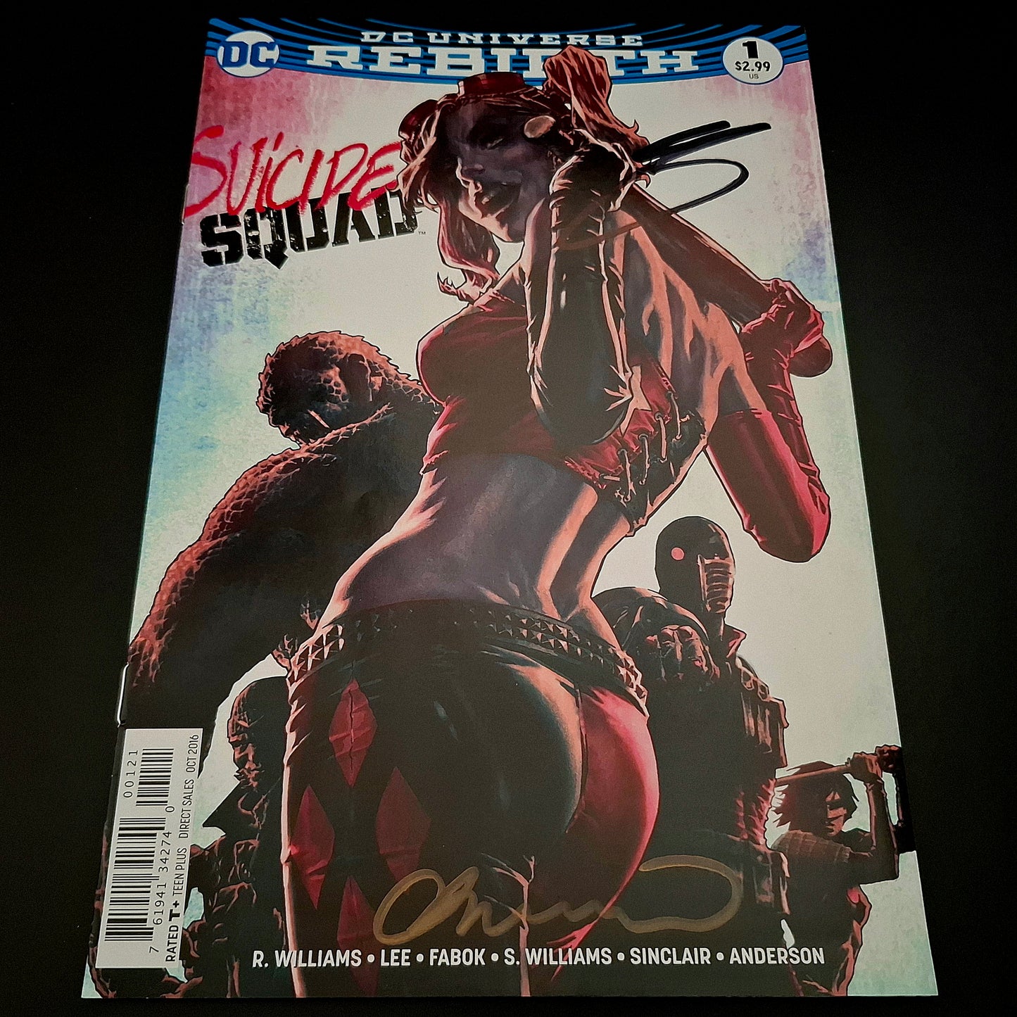 Suicide Squad #1 variant cover + Signature de Lee Bermejo et Rob Williams (COA)