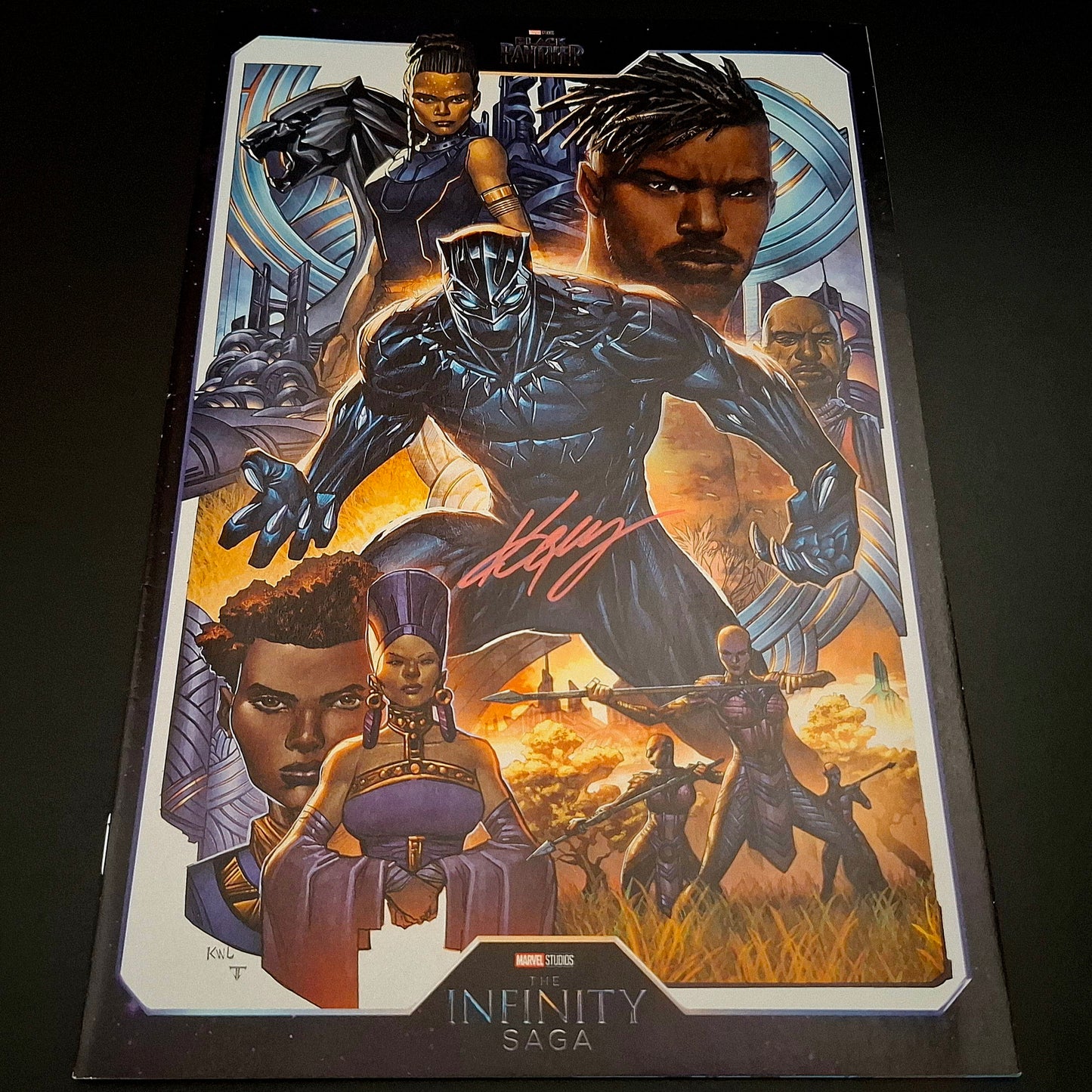 Black Panther #15 variant cover + Signature de Ken Lashley (COA)