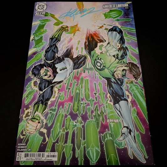 Green Lantern #21 variant cover + Signature de Ken Lashley (COA)