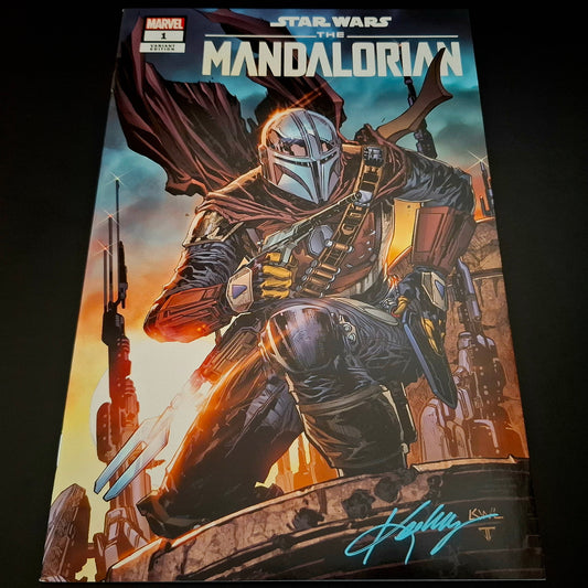 🔑 Star Wars : the Mandalorian #1 variant cover exclusive + Signature de Ken Lashley (COA)