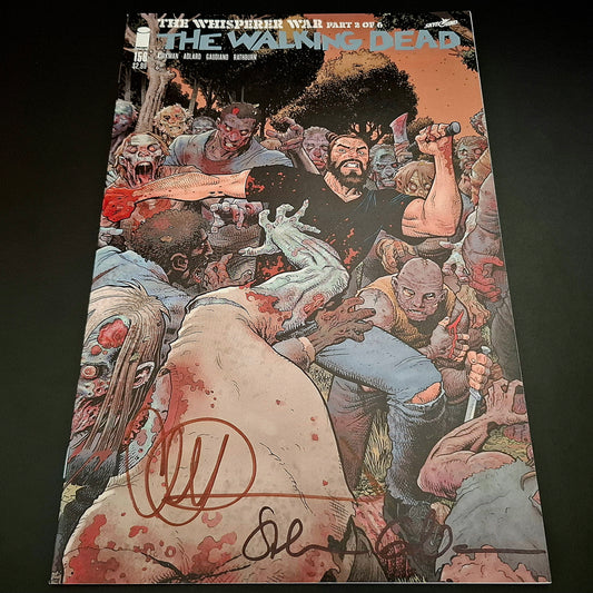 Walking Dead #158 variant cover + Signature de Charlie Adlard et Stefano Gaudiano (COA)