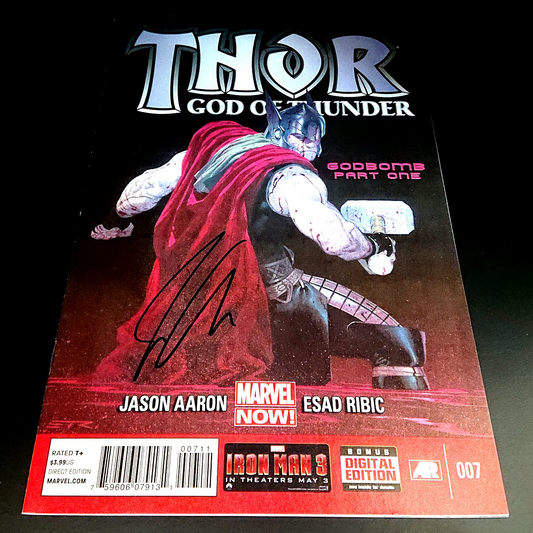 Thor God of Thunder #07 + signature de Jason Aaron (COA)