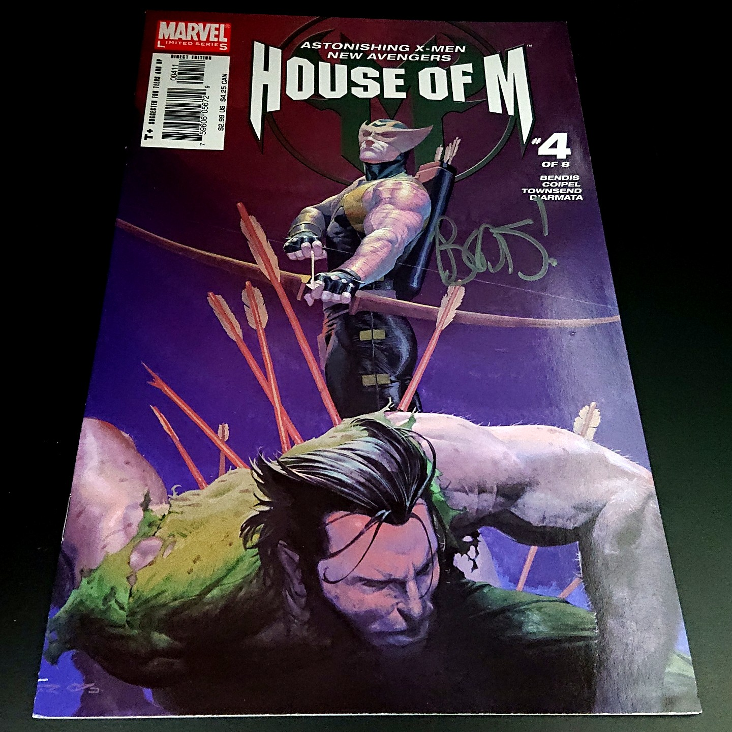 House of M #4 + signature de Brian Michael Bendis